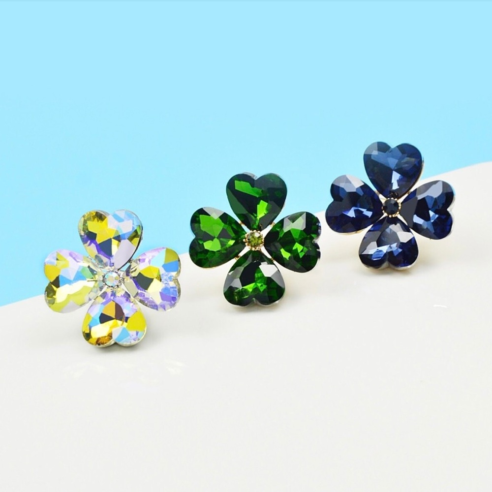 COPY 1- Crystal Clover Brooches For Women